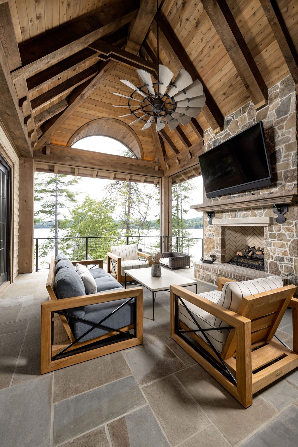 Custom Lake Home at the Reserve at Keowee Outdoor Living Area