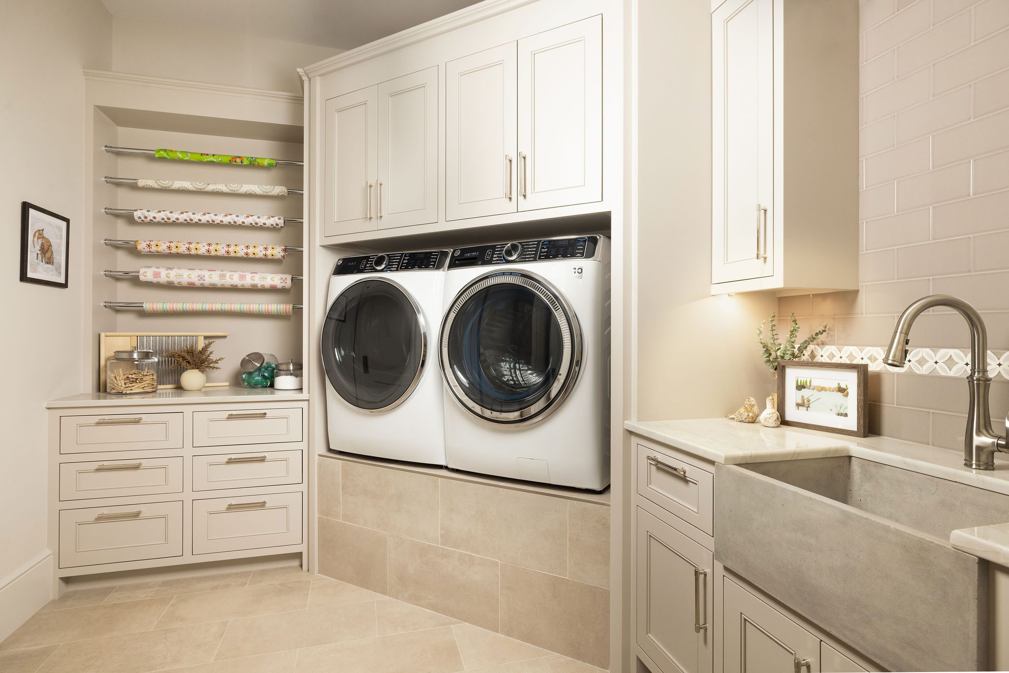 The Reserve at Lake Keowee Custom Lake Home Laundry Room